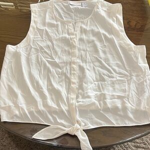 Chicos Cream Tie-Front Blouse